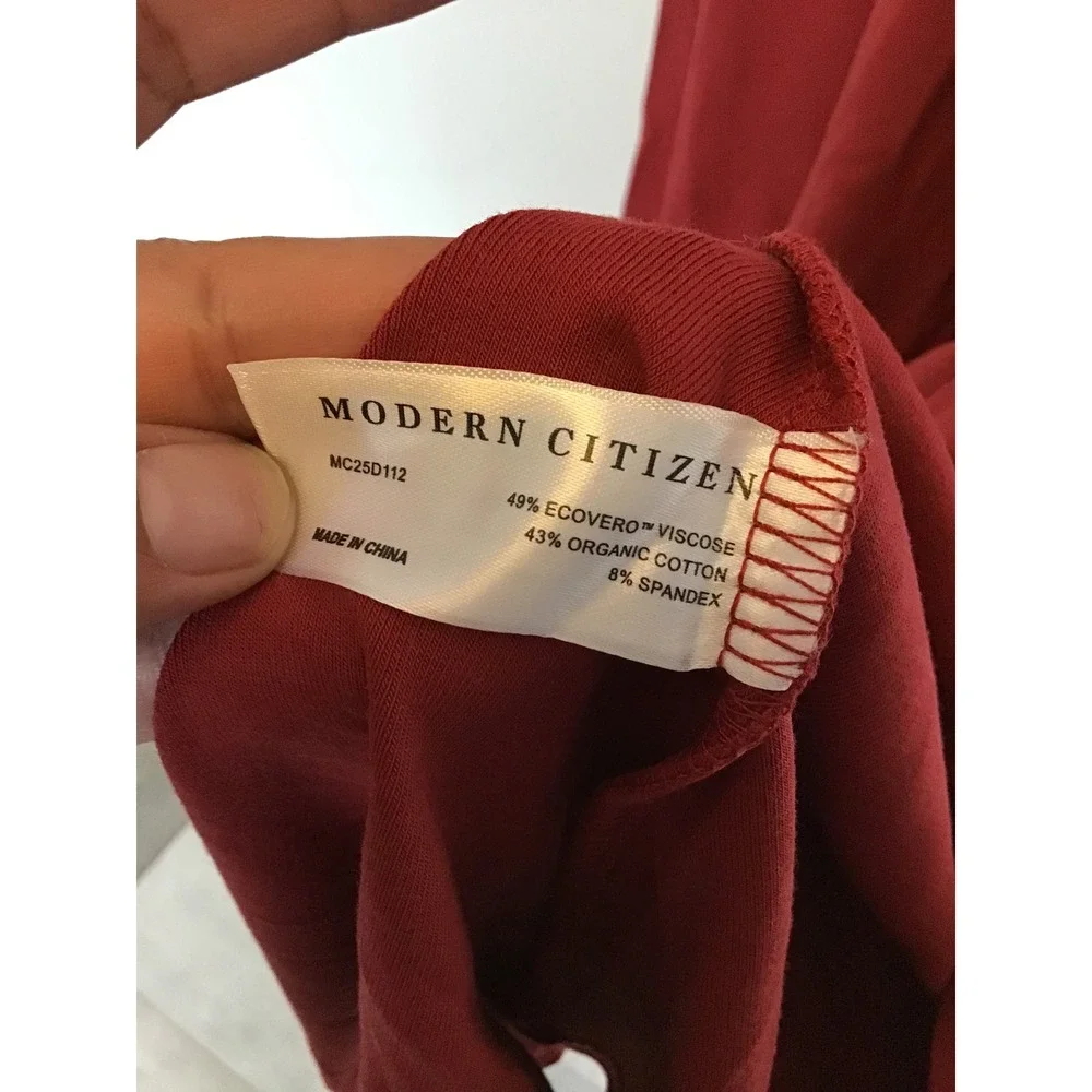 Modern Citizen Women's Crimson Prima Jersey Midi Dress Petite Size XS NWT